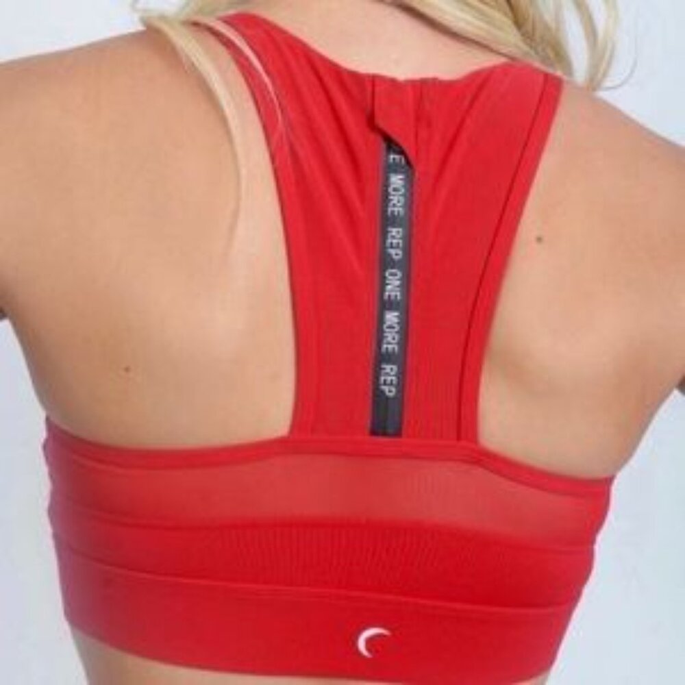 Zyia Active Red Sports Bra Zyia Active One More Rep Sports Bra Red All Star Bra